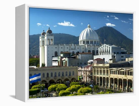 San Salvador, El Salvador, Plaza Libertad, Metropolitan Cathedral of the Holy Savior-John Coletti-Framed Premier Image Canvas