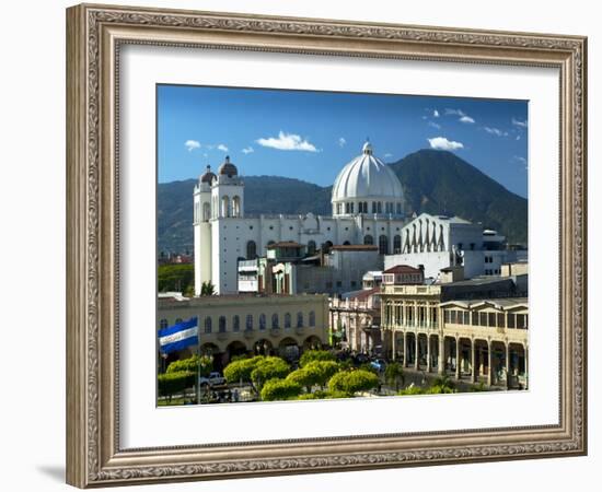 San Salvador, El Salvador, Plaza Libertad, Metropolitan Cathedral of the Holy Savior-John Coletti-Framed Photographic Print