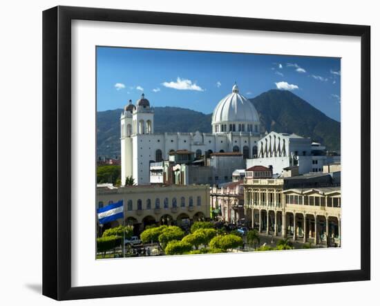 San Salvador, El Salvador, Plaza Libertad, Metropolitan Cathedral of the Holy Savior-John Coletti-Framed Photographic Print