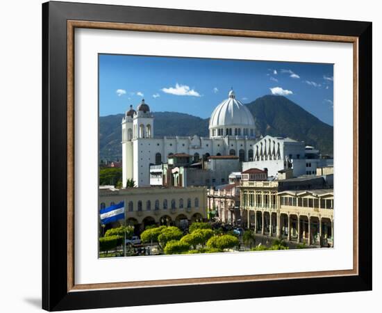 San Salvador, El Salvador, Plaza Libertad, Metropolitan Cathedral of the Holy Savior-John Coletti-Framed Photographic Print