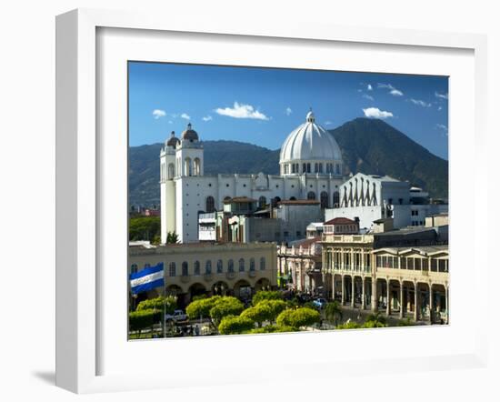 San Salvador, El Salvador, Plaza Libertad, Metropolitan Cathedral of the Holy Savior-John Coletti-Framed Photographic Print