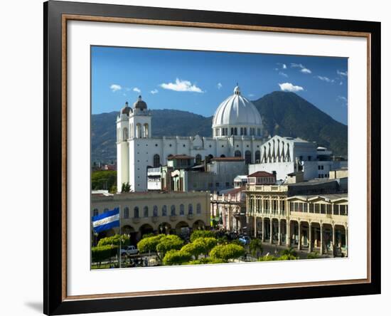 San Salvador, El Salvador, Plaza Libertad, Metropolitan Cathedral of the Holy Savior-John Coletti-Framed Photographic Print