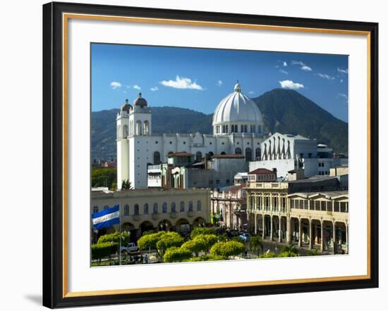 San Salvador, El Salvador, Plaza Libertad, Metropolitan Cathedral of the Holy Savior-John Coletti-Framed Photographic Print