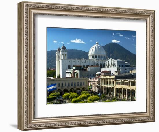 San Salvador, El Salvador, Plaza Libertad, Metropolitan Cathedral of the Holy Savior-John Coletti-Framed Photographic Print