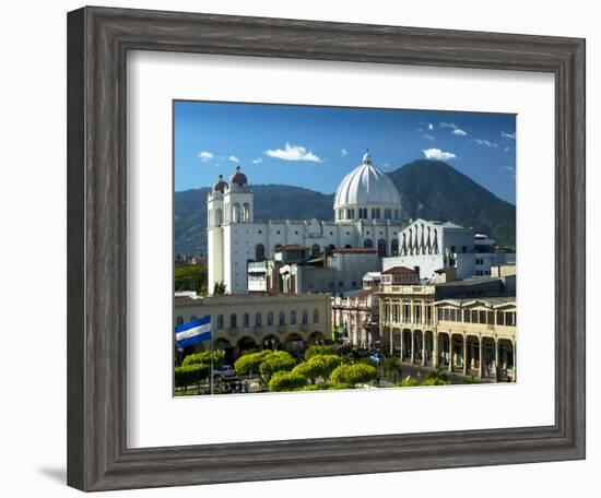 San Salvador, El Salvador, Plaza Libertad, Metropolitan Cathedral of the Holy Savior-John Coletti-Framed Photographic Print