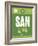 SAN San Diego Luggage Tag 2-NaxArt-Framed Art Print