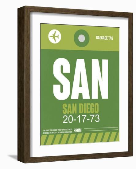 SAN San Diego Luggage Tag 2-NaxArt-Framed Art Print