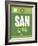 SAN San Diego Luggage Tag 2-NaxArt-Framed Art Print