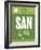 SAN San Diego Luggage Tag 2-NaxArt-Framed Art Print