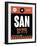 SAN San Diego Luggage Tag 3-NaxArt-Framed Art Print