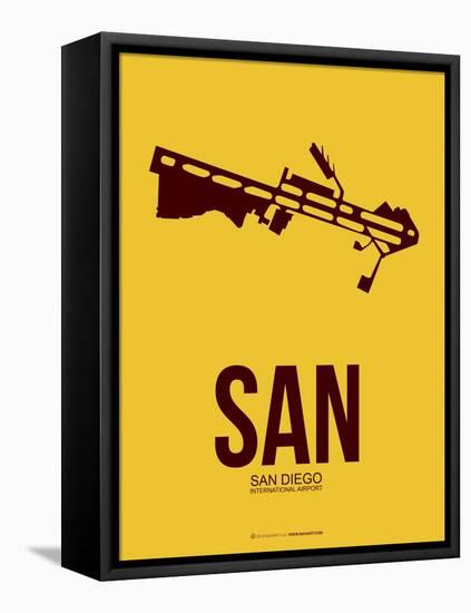 San San Diego Poster 1-NaxArt-Framed Stretched Canvas