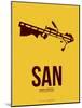 San San Diego Poster 1-NaxArt-Mounted Art Print