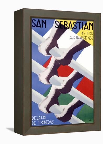 San Sebastian Rowing Regatta Poster-null-Framed Stretched Canvas