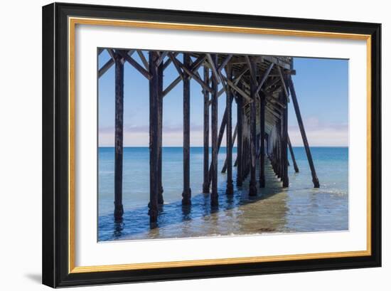 San Simeon Pier III-Lee Peterson-Framed Photo