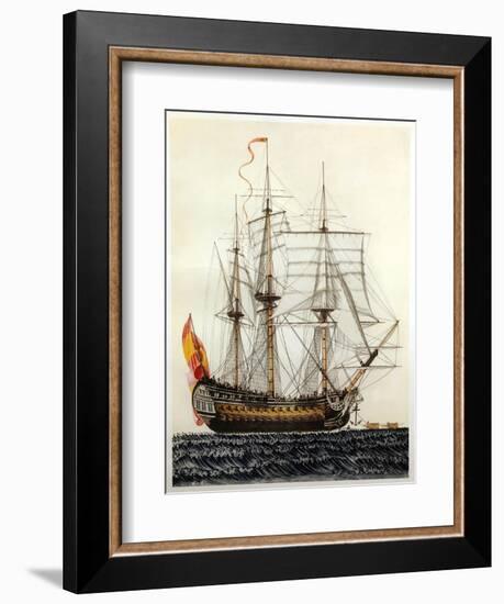 San Telmo, Spanish ship, 17th century-null-Framed Giclee Print