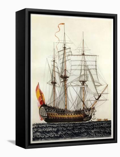 San Telmo, Spanish ship, 17th century-null-Framed Premier Image Canvas