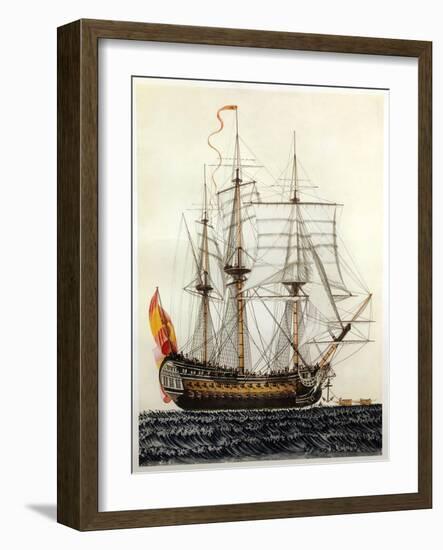 San Telmo, Spanish ship, 17th century-null-Framed Giclee Print