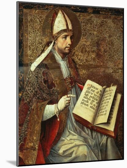 San Tomaso Altarpiece - detail (Saint Augustine)-Pedro Berruguete-Mounted Giclee Print