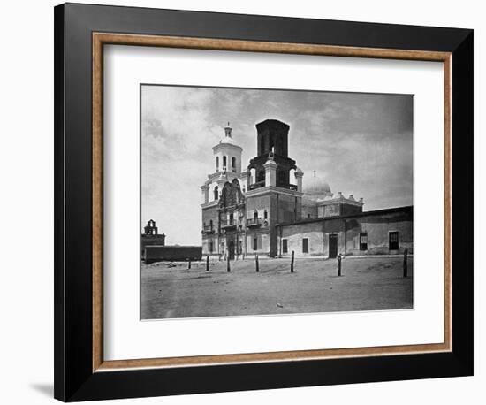 San Xavier Mission under a Clear Arizona Sky-null-Framed Photographic Print