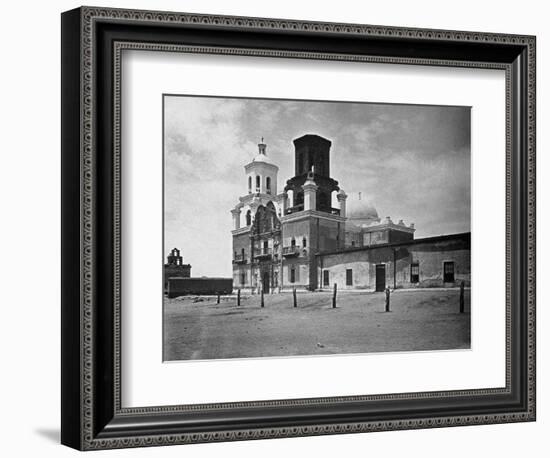 San Xavier Mission under a Clear Arizona Sky-null-Framed Photographic Print