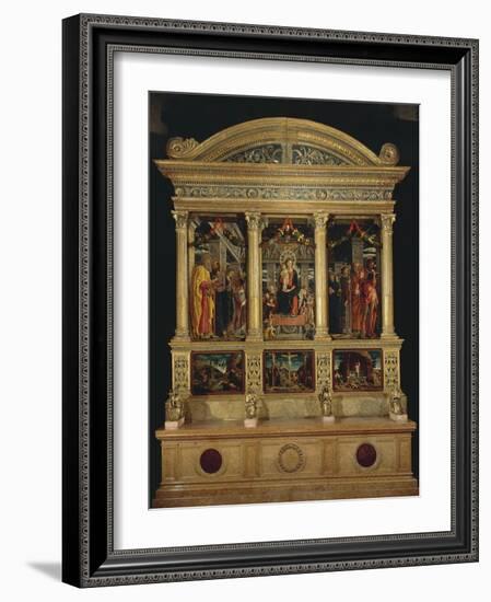 San Zeno Altarpiece, Ca 1456-1460-Andrea Mantegna-Framed Giclee Print