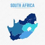 South Africa Detailed Map with Regions-Sana Farzouli-Photographic Print