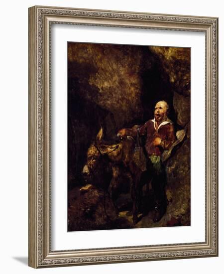 Sancho Panza and His Donkey-Edwin Henry Landseer-Framed Giclee Print