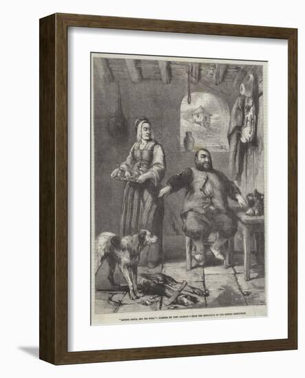 Sancho Panza and His Wife-Sir John Gilbert-Framed Giclee Print