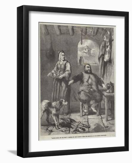 Sancho Panza and His Wife-Sir John Gilbert-Framed Giclee Print