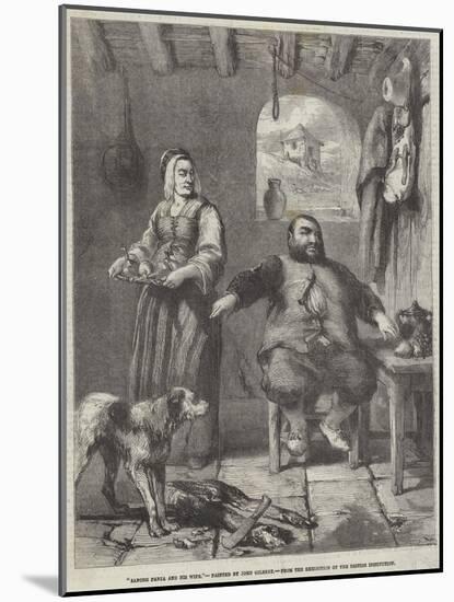 Sancho Panza and His Wife-Sir John Gilbert-Mounted Giclee Print