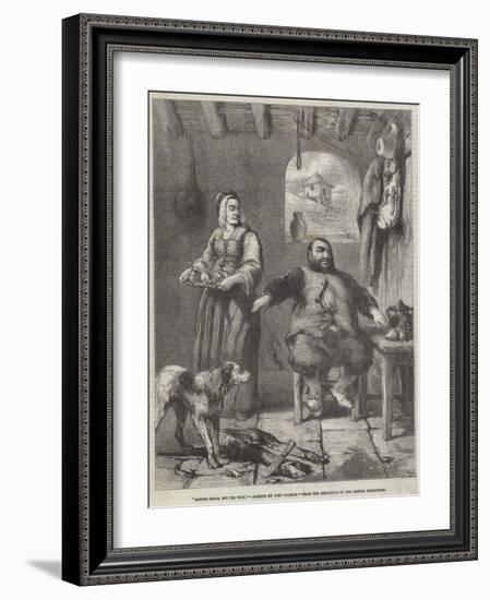 Sancho Panza and His Wife-Sir John Gilbert-Framed Giclee Print