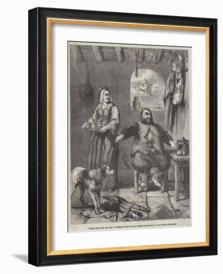 Sancho Panza and His Wife-Sir John Gilbert-Framed Giclee Print
