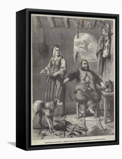 Sancho Panza and His Wife-Sir John Gilbert-Framed Premier Image Canvas