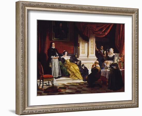 Sancho Panza in the Apartment of the Duchess-Charles Robert Leslie-Framed Giclee Print