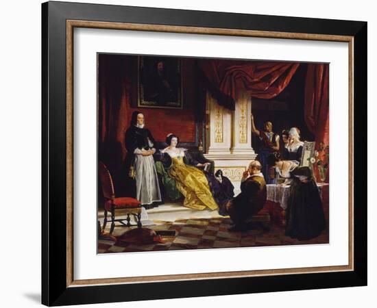 Sancho Panza in the Apartment of the Duchess-Charles Robert Leslie-Framed Giclee Print