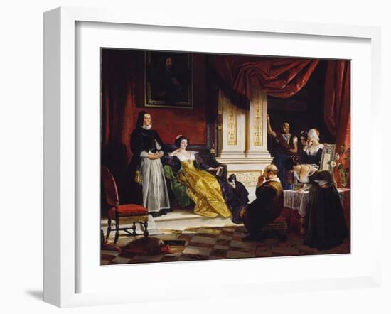 Sancho Panza in the Apartment of the Duchess-Charles Robert Leslie-Framed Giclee Print