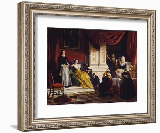 Sancho Panza in the Apartment of the Duchess-Charles Robert Leslie-Framed Giclee Print