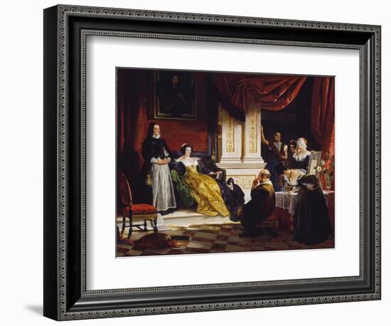 Sancho Panza in the Apartment of the Duchess-Charles Robert Leslie-Framed Giclee Print