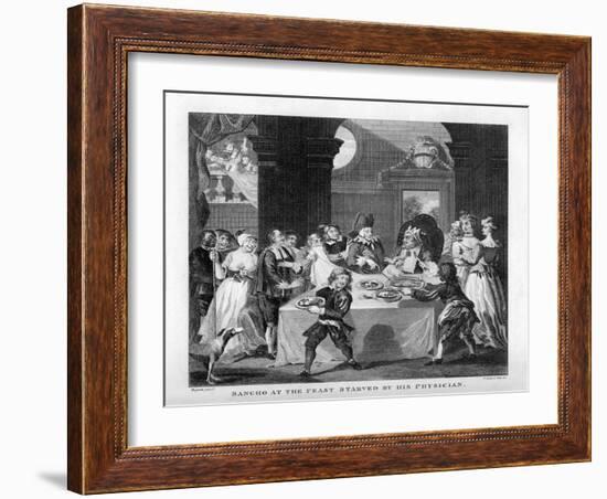 Sancho starved by his physician by William Hogarth-William Hogarth-Framed Giclee Print