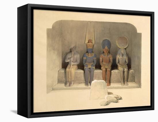 Sanctuary of the Temple of Abu Simbel, from Egypt and Nubia, Vol.1-David Roberts-Framed Premier Image Canvas