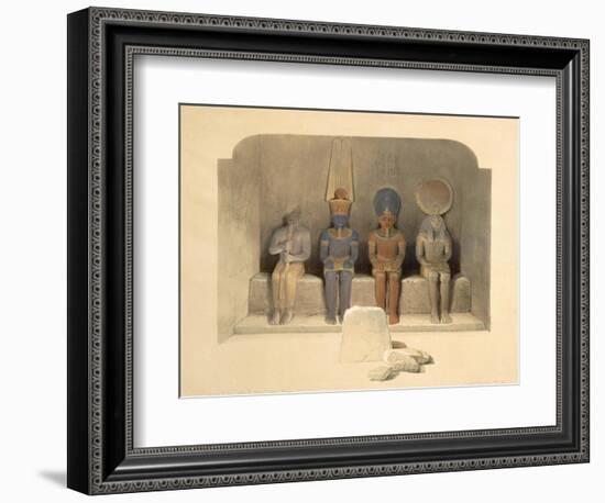 Sanctuary of the Temple of Abu Simbel, from Egypt and Nubia, Vol.1-David Roberts-Framed Giclee Print