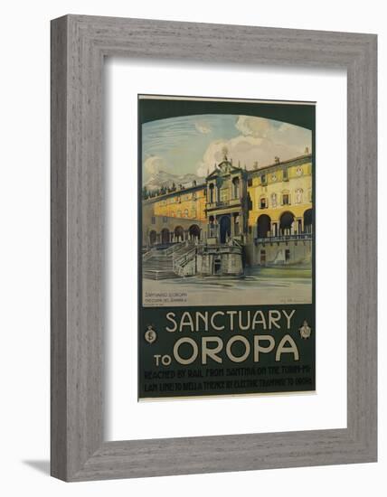 Sanctuary to Oropa Poster-G. Bozzalla-Framed Photographic Print