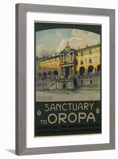 Sanctuary to Oropa Poster-G. Bozzalla-Framed Photographic Print