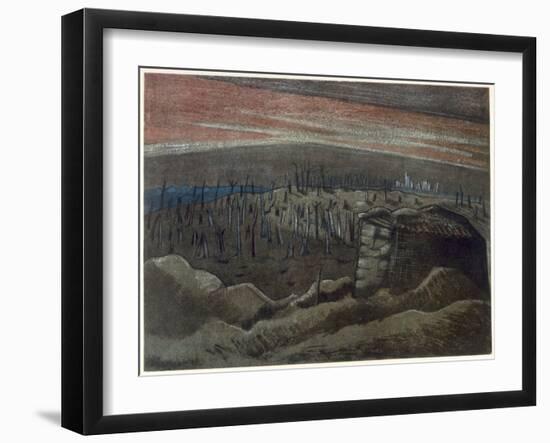 Sanctuary Wood, British Artists at the Front, Continuation of the Western Front, Nash, 1918-Paul Nash-Framed Giclee Print