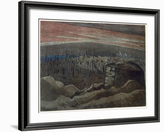 Sanctuary Wood, British Artists at the Front, Continuation of the Western Front, Nash, 1918-Paul Nash-Framed Giclee Print