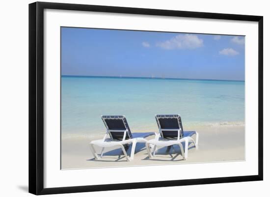 Sand and Beach Chairs Await Tourists, Varadero, Cuba-Bill Bachmann-Framed Photographic Print