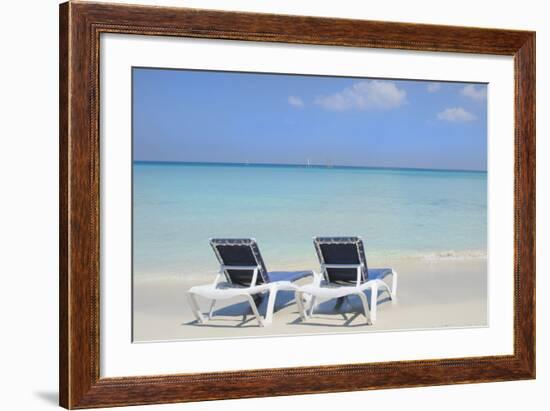 Sand and Beach Chairs Await Tourists, Varadero, Cuba-Bill Bachmann-Framed Photographic Print