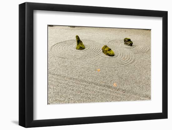 Sand and stone garden, Portland Japanese Garden, Washington Park in the west hills of Portland, Ore-Adam Jones-Framed Photographic Print