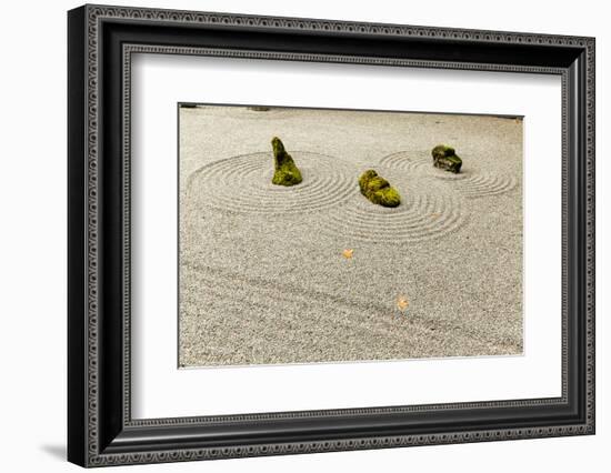 Sand and stone garden, Portland Japanese Garden, Washington Park in the west hills of Portland, Ore-Adam Jones-Framed Photographic Print