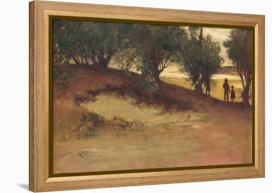 Sand Bank with Willows, Magnolia, 1877-William Morris Hunt-Framed Premier Image Canvas